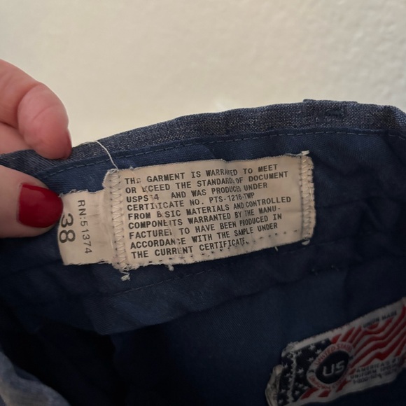 Men's Blue US Postal Service Shorts - Picture 4 of 6